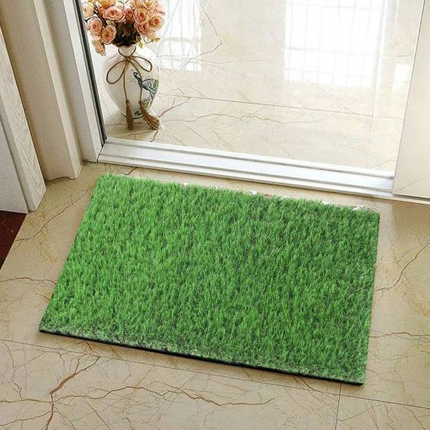 PMRSENTERPRISES Green PVC Grass Carpet