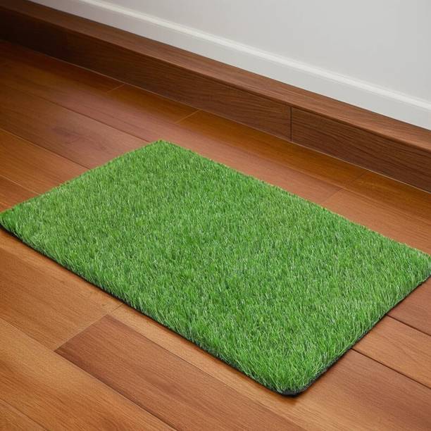 Trendy Rabbit Artificial Grass Door Mat (Green, Medium)