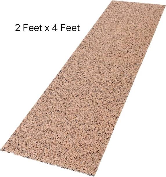 WARISI PVC (Polyvinyl Chloride) Door Mat (Cream, Large)