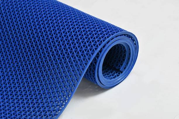 Ishro Home Blue PVC Carpet