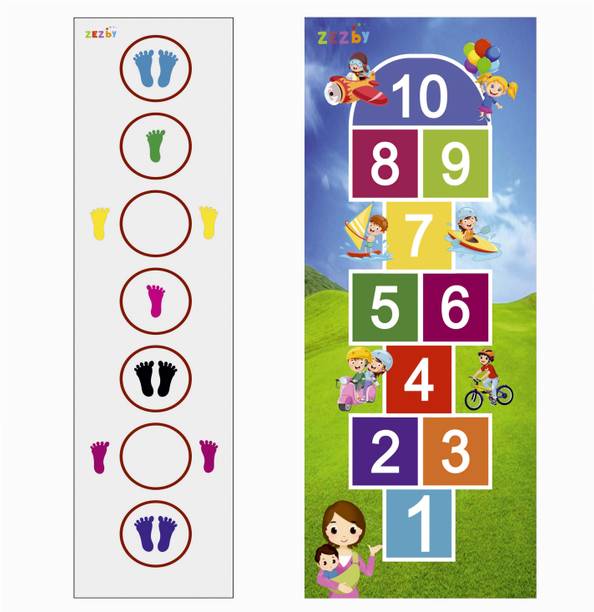 zezby Hopscotch Jumbo Play Mat, Game for Kids, Adults, Indoor-Outdoor Fun Game Party & Fun Board Game