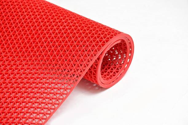 Ishro Home Red PVC Carpet