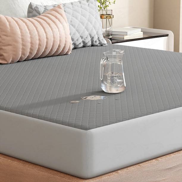 lukzer King Size Mattress Topper Terry Cotton Waterproof, Breathable, Stretchable Mattress Cover