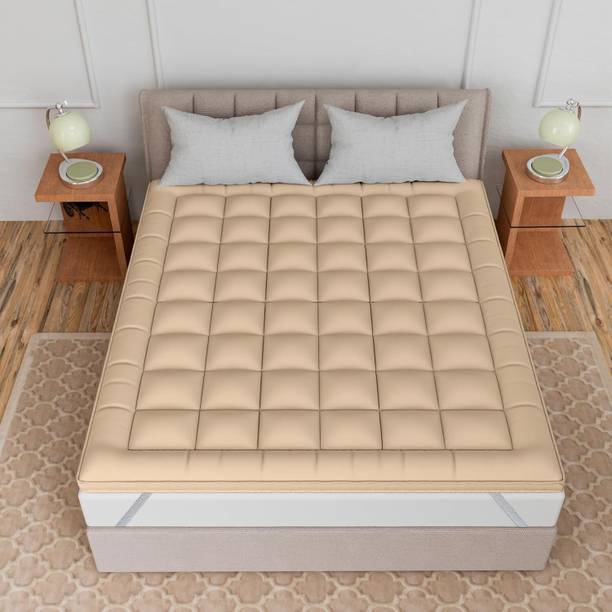 Blue Home Mattress Topper Double Size Breathable Mattress Cover