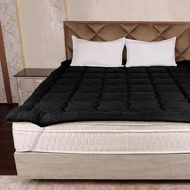 glaxy Mattress Topper Double Size Breathable, Stretchable Mattress Cover