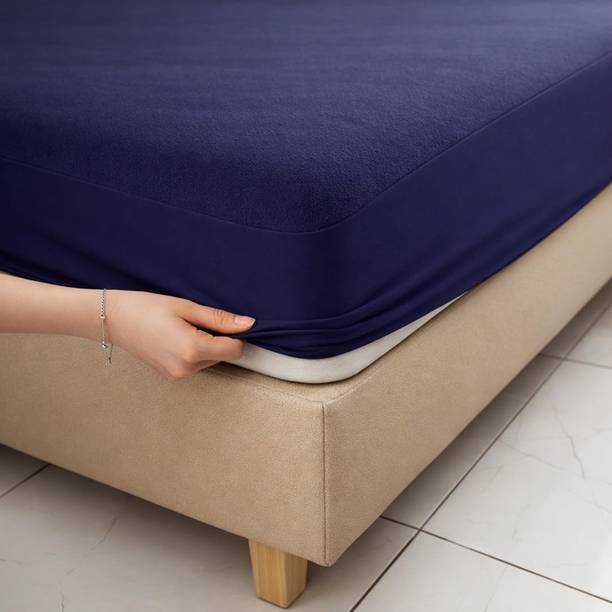 VASHTRAM 4 inch (10.16 cm) King Size Microfibre Waterproof Mattress Topper