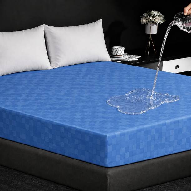 VSTUCART Double Size Fitted Polyster Waterproof Mattress Cover