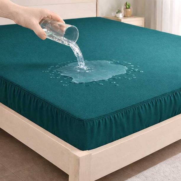 BHARAT GRIHA Double, Queen, King Size Fitted Cotton Waterproof, Breathable, Stretchable Mattress Cover