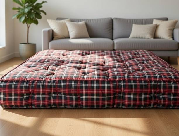 Sk metters 4 inch (10.16 cm) Queen Size Cotton Mattress Topper