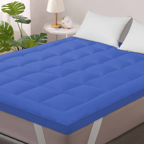 Jaipurlinen 2 inch (5.08 cm) King Size Microfibre Breathable, Stretchable, Waterproof Mattress Topper