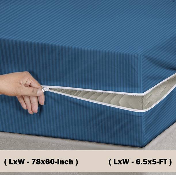 BSB HOME Double Size Zippered Cotton Mattress Cover