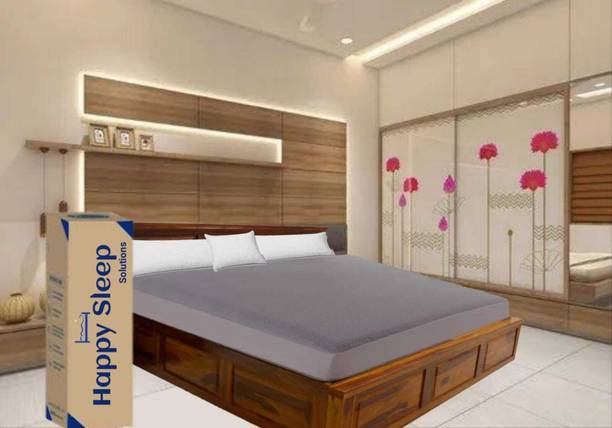 Happy Sleep Mattress Topper Single Size Breathable, Stretchable, Waterproof Mattress Cover