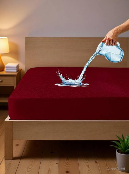 Mattress Protector Single Size Fitted Terry Cotton Breathable, Stretchable, Waterproof Mattress Cover