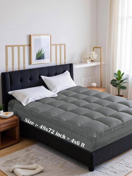 Texlux 2 inch (5.08 cm) Single Size Microfibre Breathable, Stretchable, Waterproof Mattress Topper
