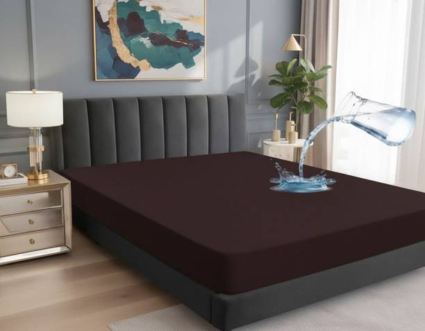 TRYCOOL King Size Fitted Cotton Waterproof Mattress Cover