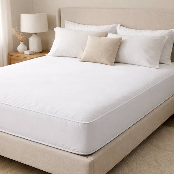 Bittrif 1 inch (2.54 cm) Single Size Plain Breathable Mattress Topper