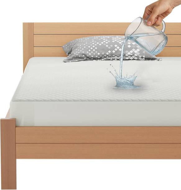 lukzer King Size Mattress Topper Terry Cotton Waterproof, Breathable, Stretchable Mattress Cover