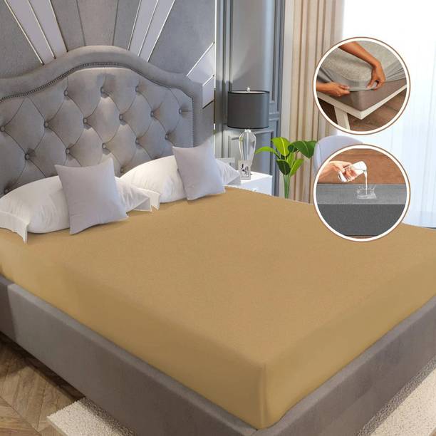 Poorak King Size Fitted Terry Cotton Waterproof, Breathable, Stretchable Mattress Cover