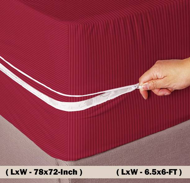 Flipkart SmartBuy Double Size Zippered Polycotton Breathable Mattress Cover