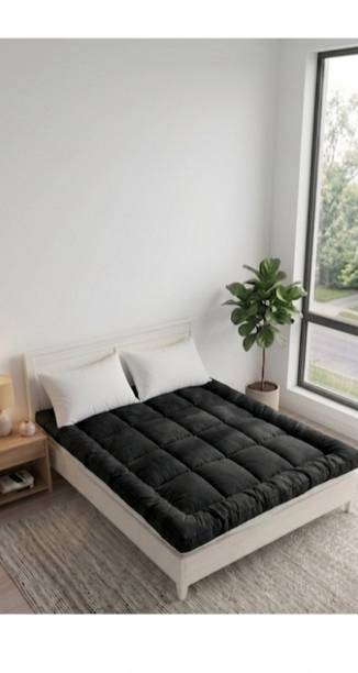 Sleepora 3 inch (7.62 cm) Double Size Poly Fiber Waterproof, Stretchable, Breathable Mattress Topper