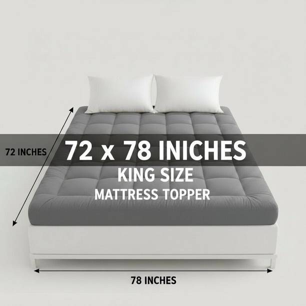 Jinaya's 4 inch (10.16 cm) King Size Microfibre Breathable Mattress Topper