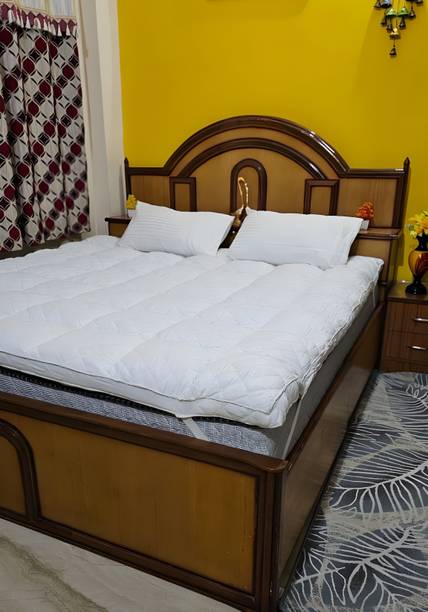 Texlux 2 inch (5.08 cm) King Size Microfibre Breathable, Stretchable, Waterproof Mattress Topper