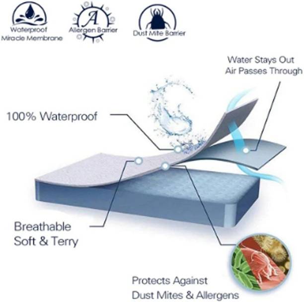 Abhishek Mattress Topper King Size Breathable, Stretchable, Waterproof Mattress Cover