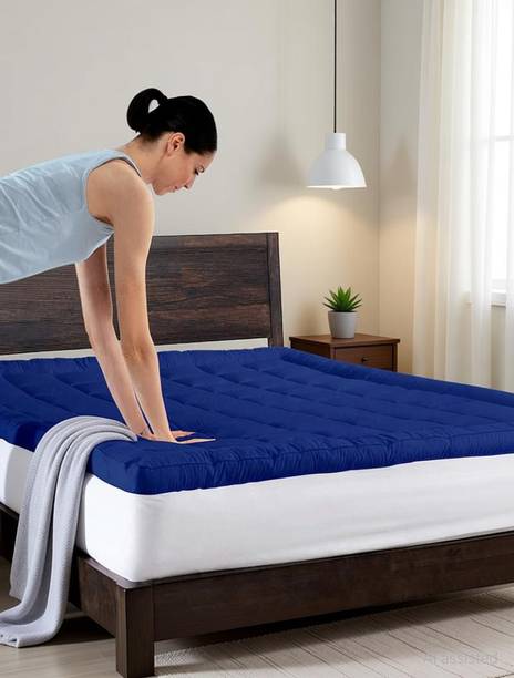 Relaxfeel 2 inch (5.08 cm) King Size Poly Fiber Waterproof Mattress Topper