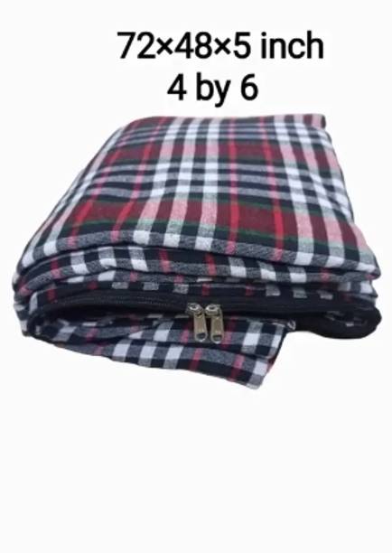 JAIJOTI Single, Double Size Zippered Polycotton Stretchable Mattress Cover