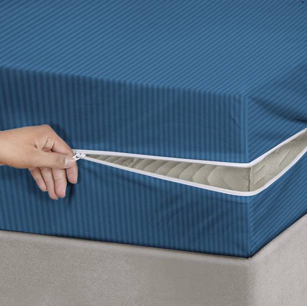 VAS COLLECTIONS Zippered Double Size Breathable Mattress Cover