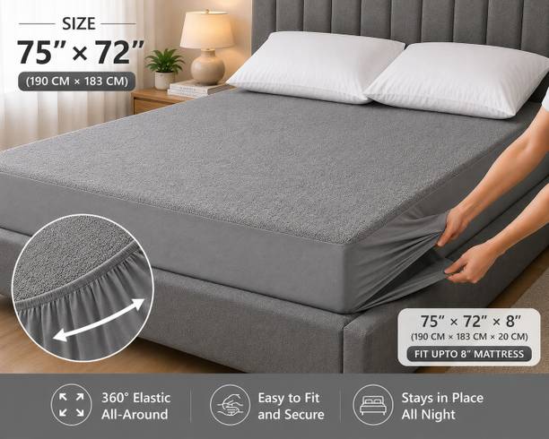 Comfort Shield 1 inch (2.54 cm) King Size Breathable, Stretchable, Waterproof Mattress Topper