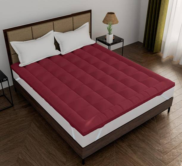 Blue Home Mattress Topper Double Size Breathable Mattress Cover