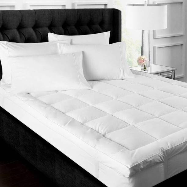 Jaipurlinen Mattress Topper Single Size Breathable, Stretchable Mattress Cover
