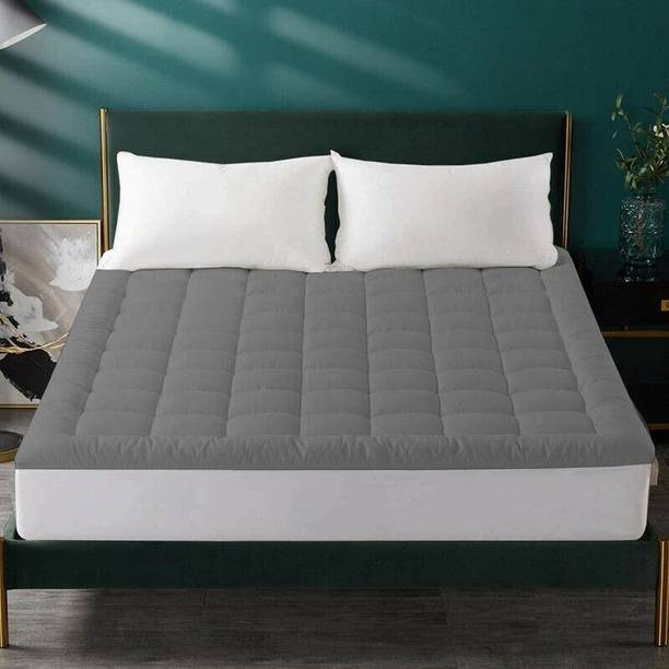 Jaipurlinen 3 inch (7.62 cm) King Size Microfibre Breathable Mattress Topper