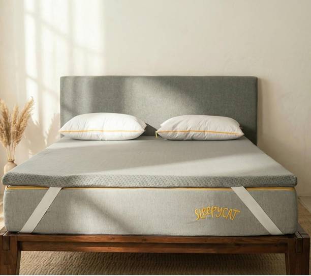 SleepyCat 2 inch (5.08 cm) Double Size Foam Breathable Mattress Topper