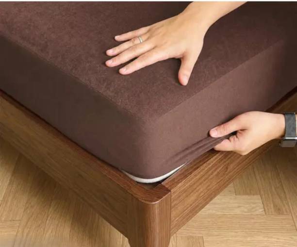 HECOLLY Double Size Fitted Terry Cotton Waterproof Mattress Cover