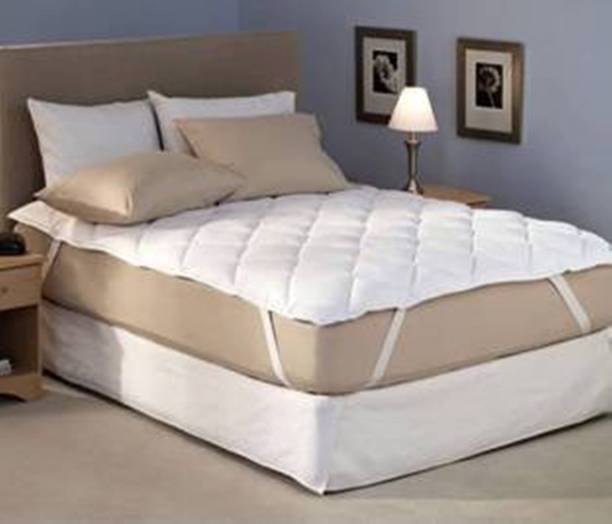 WebDealz King Size Elastic Strap Terry Cotton Stretchable Mattress Cover