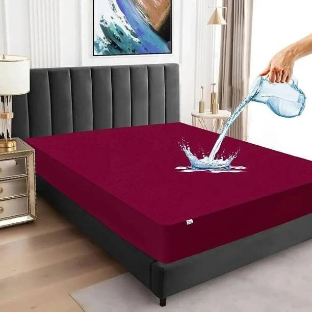 GADDA CO King Size Fitted Terry Cotton Waterproof, Brea...