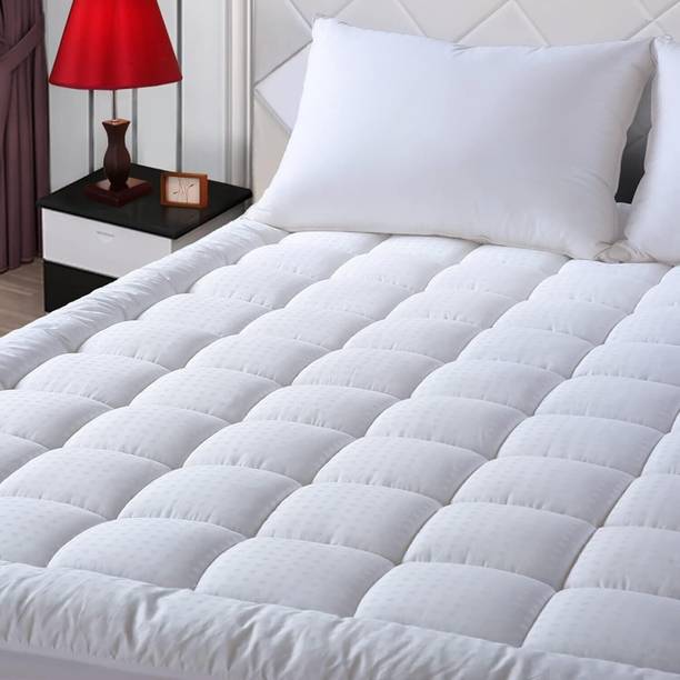 Texlux 2 inch (5.08 cm) King Size Microfibre Breathable, Stretchable, Waterproof Mattress Topper