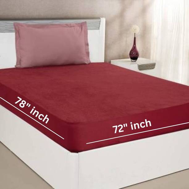 CROSPO Fitted Double Size Breathable, Stretchable, Waterproof Mattress Cover