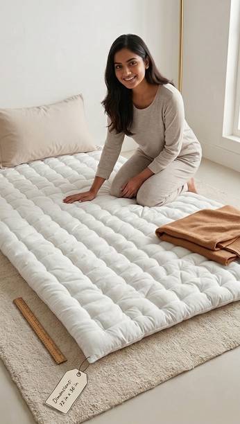 AaramNest 2 inch (5.08 cm) Single Size Cotton Breathable Mattress Topper