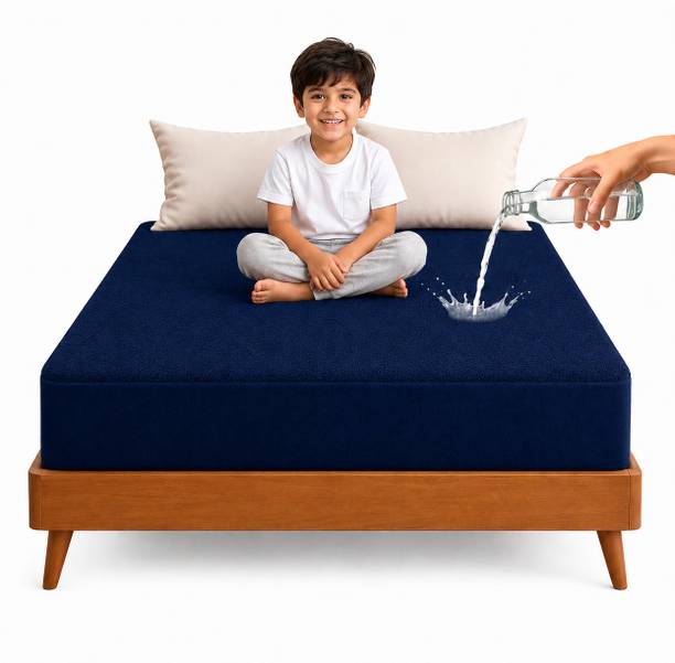 KunjKing Double Size Elastic Strap Cotton Waterproof Mattress Cover