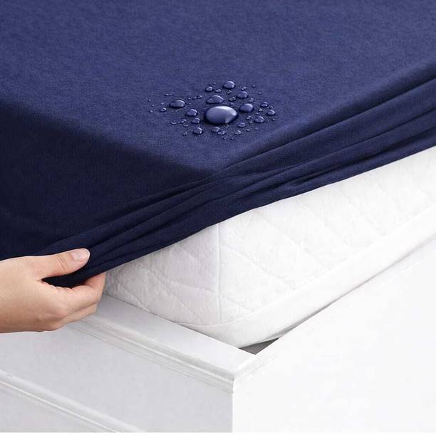 MK Life Double, Queen, King Size Fitted Cotton Waterproof, Breathable, Stretchable, Waterproof Mattress Cover