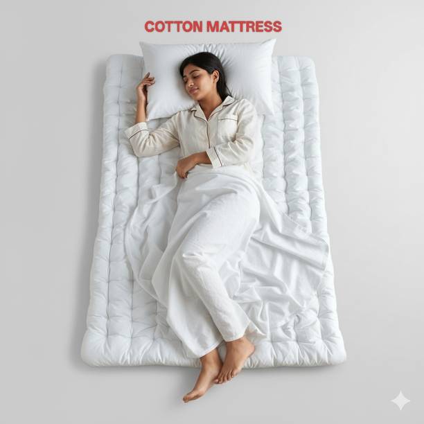 Aaveshmansuri 2 inch (5.08 cm) Single Size Cotton Mattress Topper