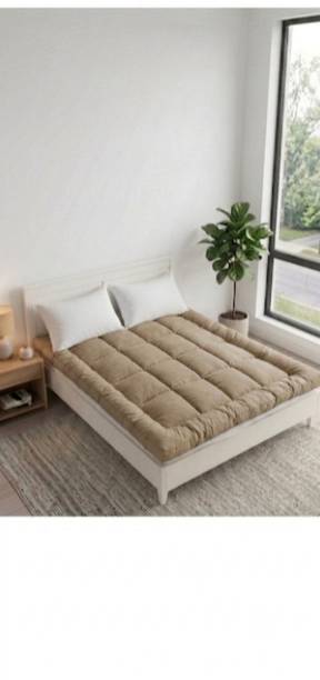 Sleepora 3 inch (7.62 cm) Double Size Poly Fiber Waterproof, Stretchable, Breathable Mattress Topper