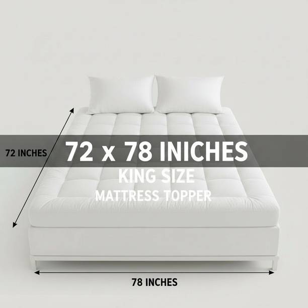 Jinaya's 4 inch (10.16 cm) King Size Microfibre Breathable Mattress Topper