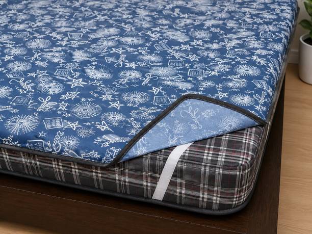 Sereve King Size Elastic Strap Polyster Breathable, Stretchable, Waterproof Mattress Cover