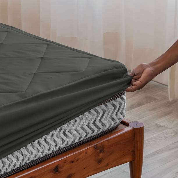HOMEMONDE Fitted Double Size Breathable, Stretchable, Waterproof Mattress Cover