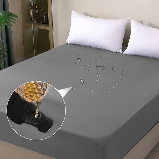 Jaipurlinen Elastic Strap King Size Waterproof Mattress Cover