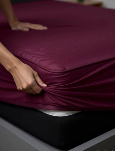 shyam creatives Double Size Fitted Cotton Breathable, Stretchable, Waterproof Mattress Cover
